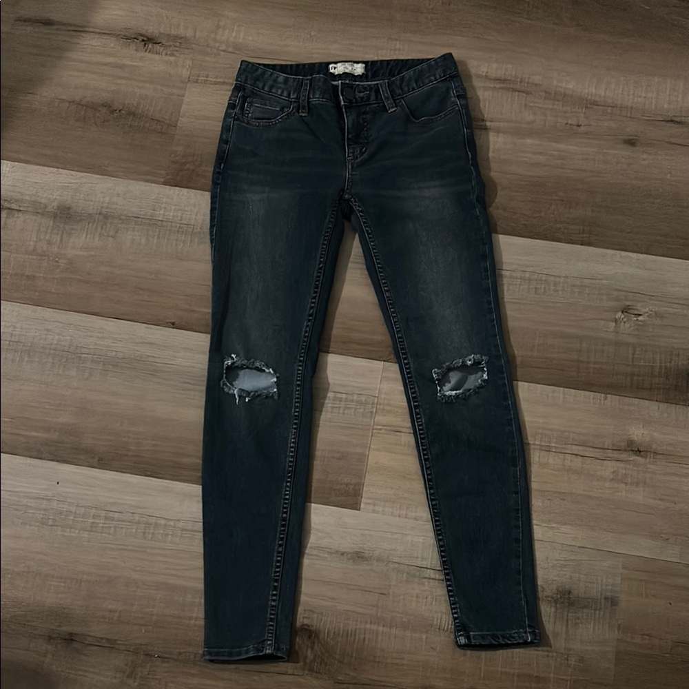Free People Skinny Distressed Jeans